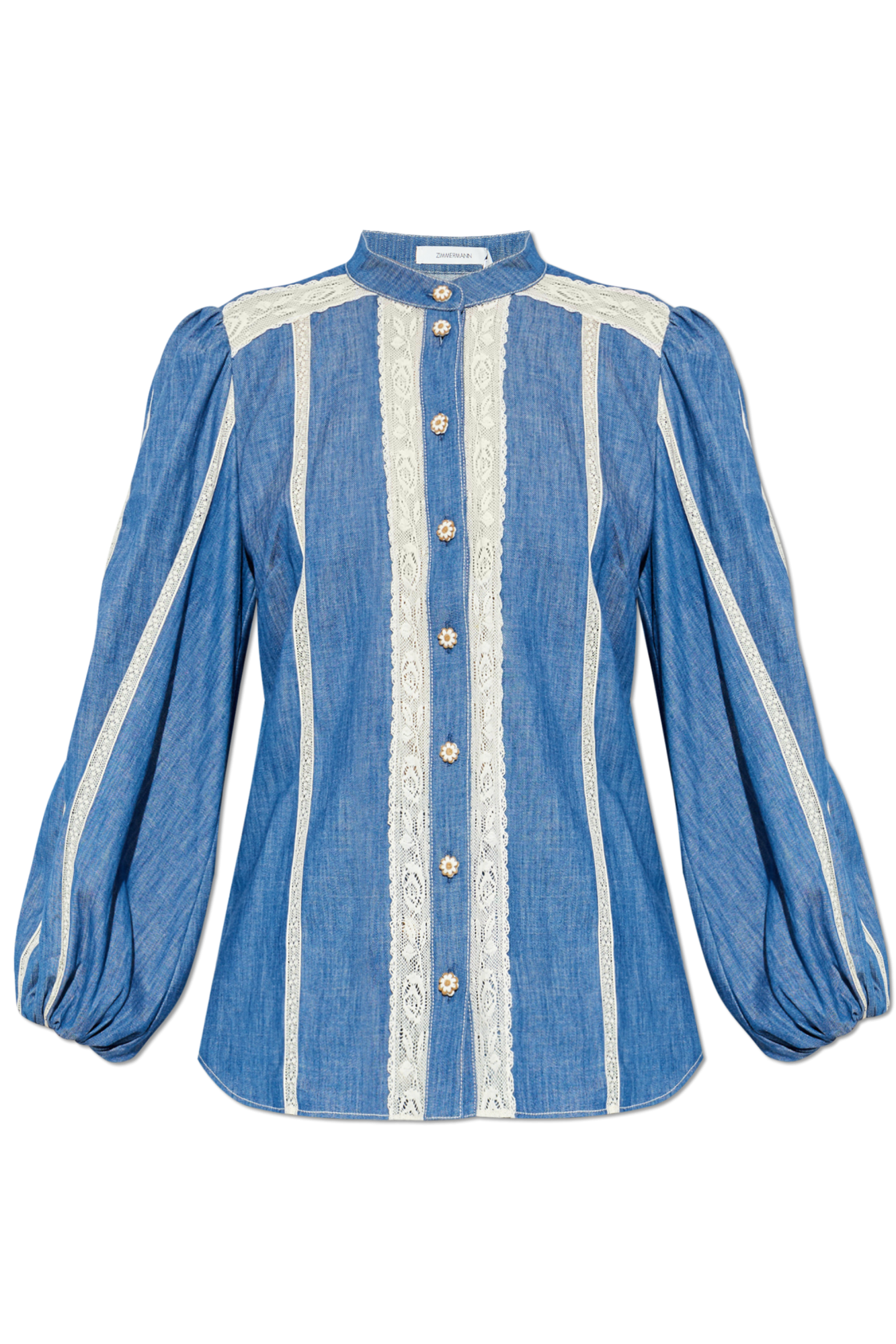Zimmermann Denim shirt with lace trim | Women's | Vitkac